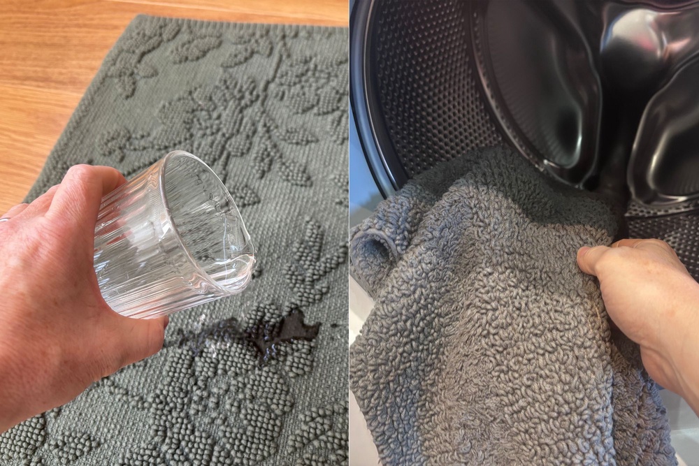 I tested each bath mat's absorbency and how well they washed (Siobhan Grogan/The Independent)