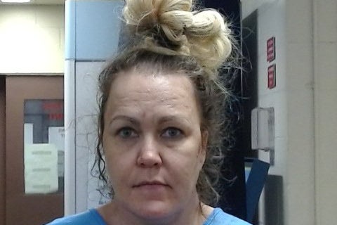 ​Angelynn Mock has pleaded guilty to first-degree murder after stabbing her mother to death last Halloween (Sedgwick County Jail)