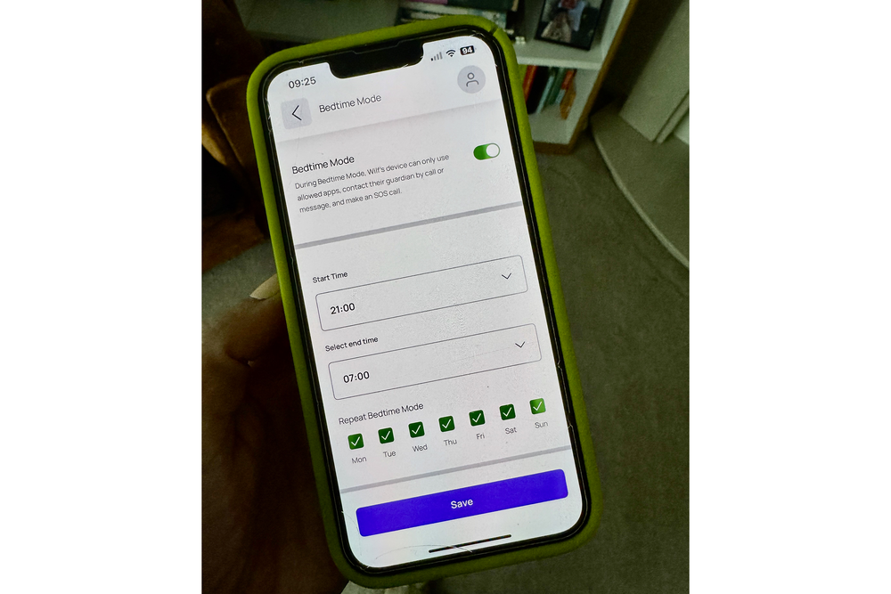 Setting phone down time was simple (Sarah Dawson/The Independent)