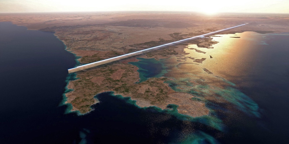 The Line was planned to be a 170km long city cutting through the desert (NEOM)