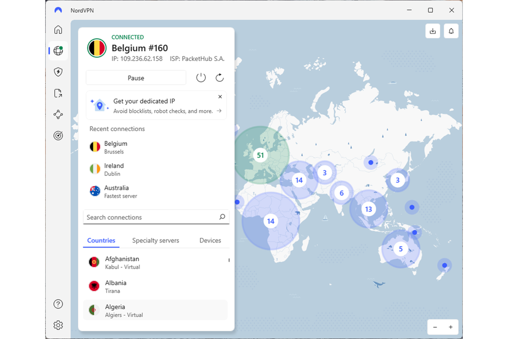 I tested the speed on a range of VPN services (Ian Evenden/The Independent)