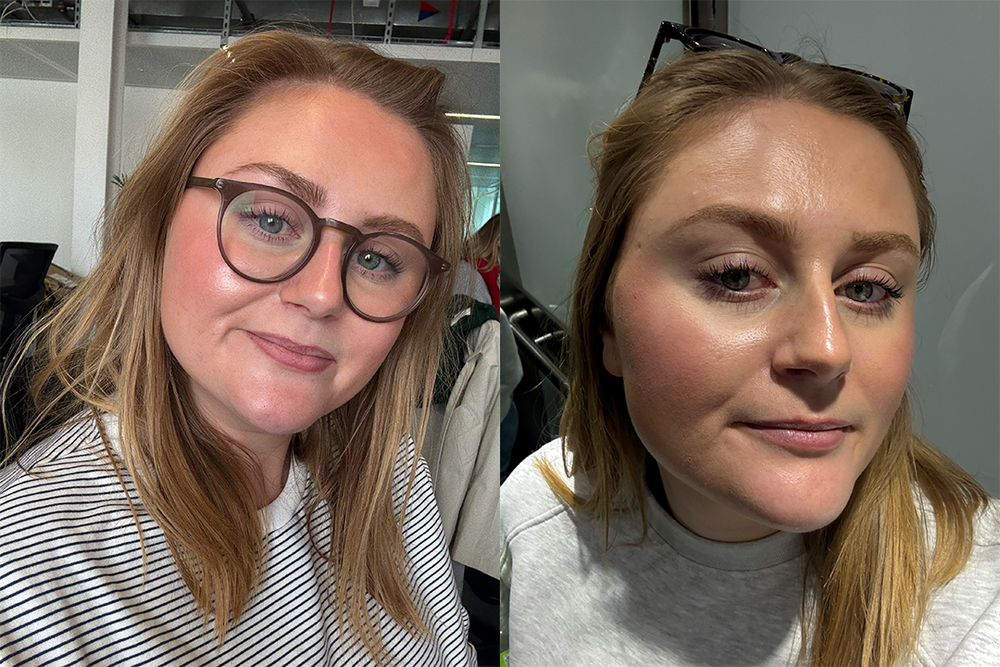 I noted shine control, creasing, skin hydration and comfort (Lucy Smith/The Independent)