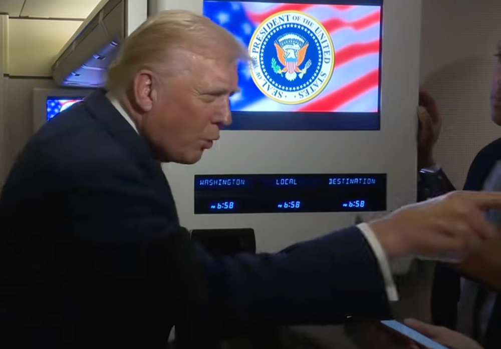 Trump shouted at a reporter, telling her to be