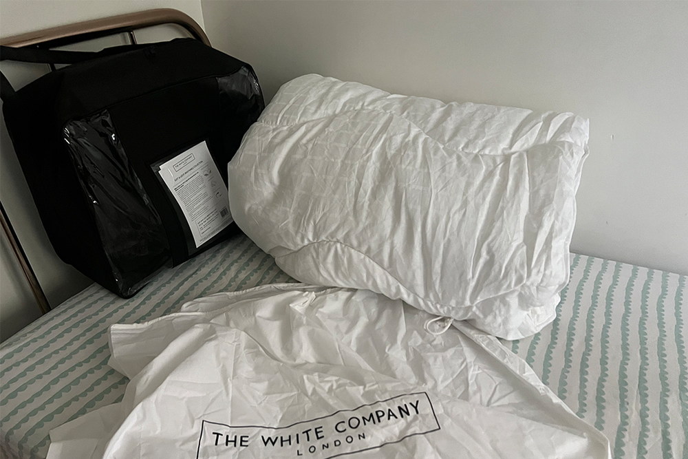This is a premium, albeit quite bulky duvet (Sarah Dawson/The Independent)