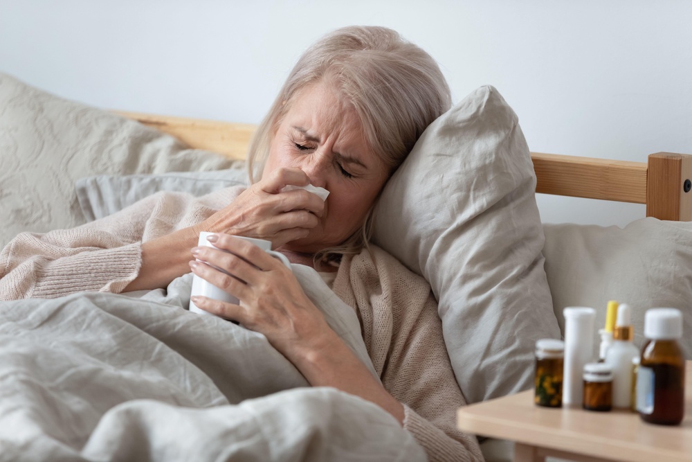 It’s harder to get to sleep if you have a sore throat or blocked nose