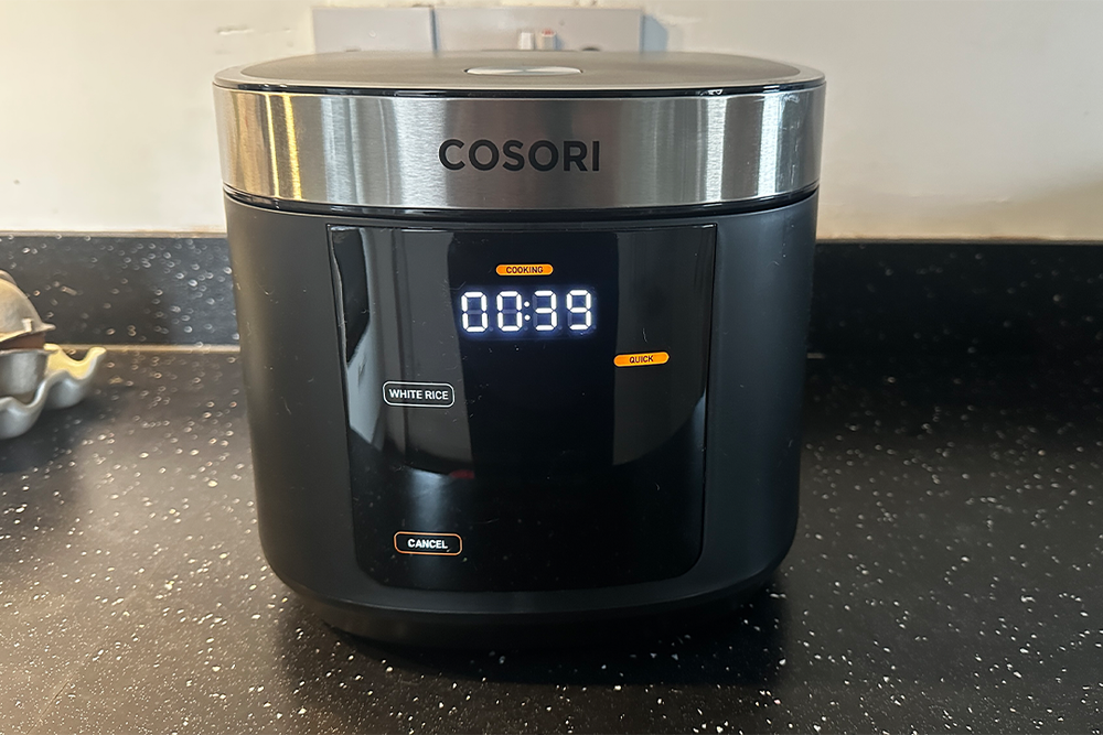 You can also use this Cosori rice cooker to slow-cook, steam and sauté (Rachael Penn/The Independent)
