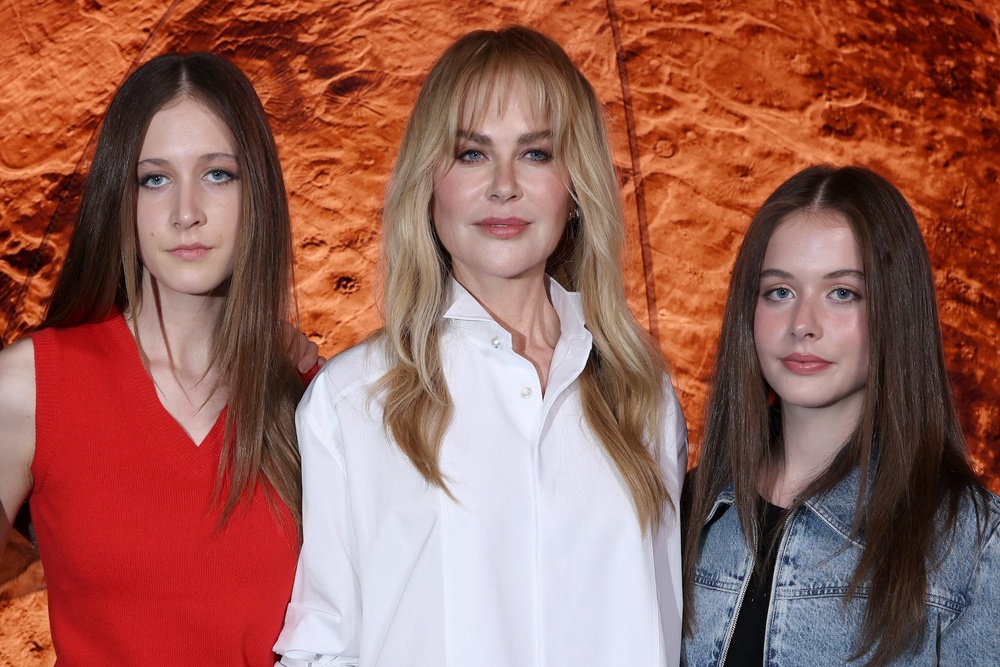 Nicole Kidman takes her children Sunday Rose and Faith as her plus-1 since splitting from Keith Urban (Getty)