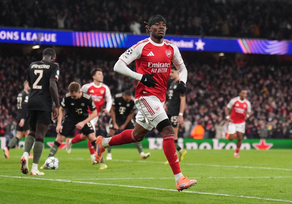 Noni Madueke scored in the impressive win against Bayern Munich (John Walton/PA) (PA Wire)
