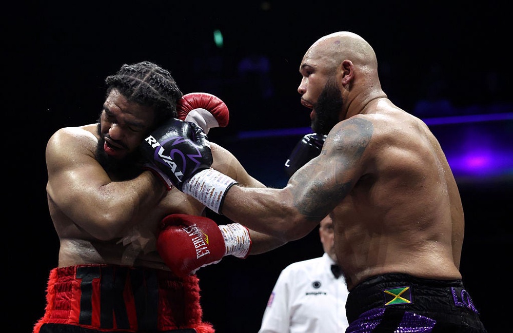 Former foes Jeamie TKV (left) and Frazer Clarke will fight in separate contests on the Fury undercard (Getty Images)