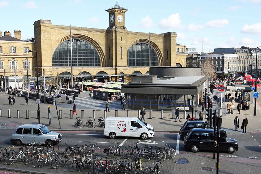 Footfall has been down by 8% at King’s Cross station (PA)