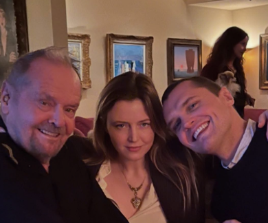 Jack Nicholson with his children, Lorraine and Ray Nicholson (Instagram/Lorraine Nicholson)