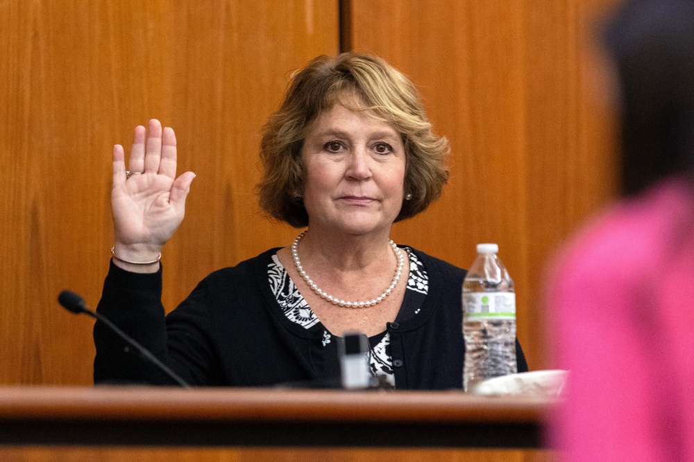 Hill pleaded guilty in December to obstruction, perjury, and misconduct in office after prosecutors said she shared sealed court photos with a reporter and lied about it (Andrew J. Whitaker/The Post And Courier via AP, Pool)