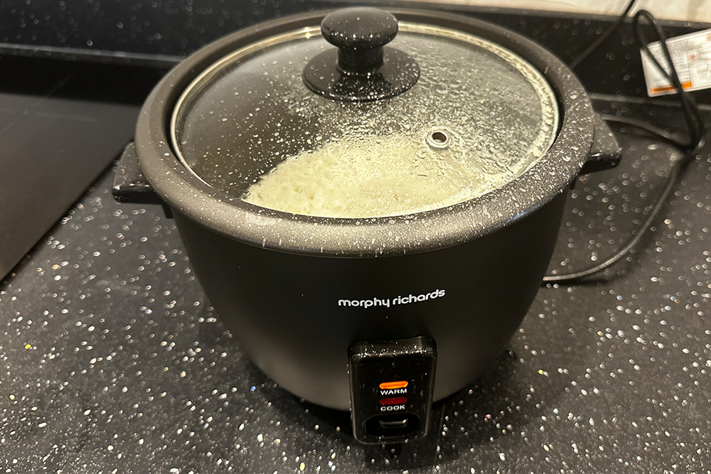 If you’re after something basic, this Morphy Richards rice cooker offers good value for money (Rachael Penn/The Independent)