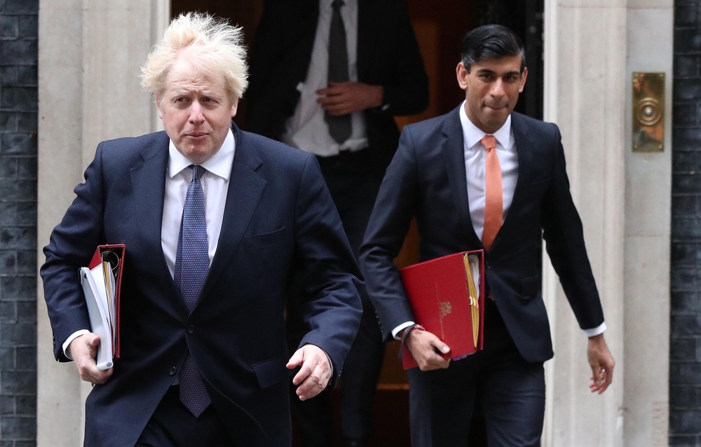 Sunak (right) was chancellor in Johnson’s government (PA)