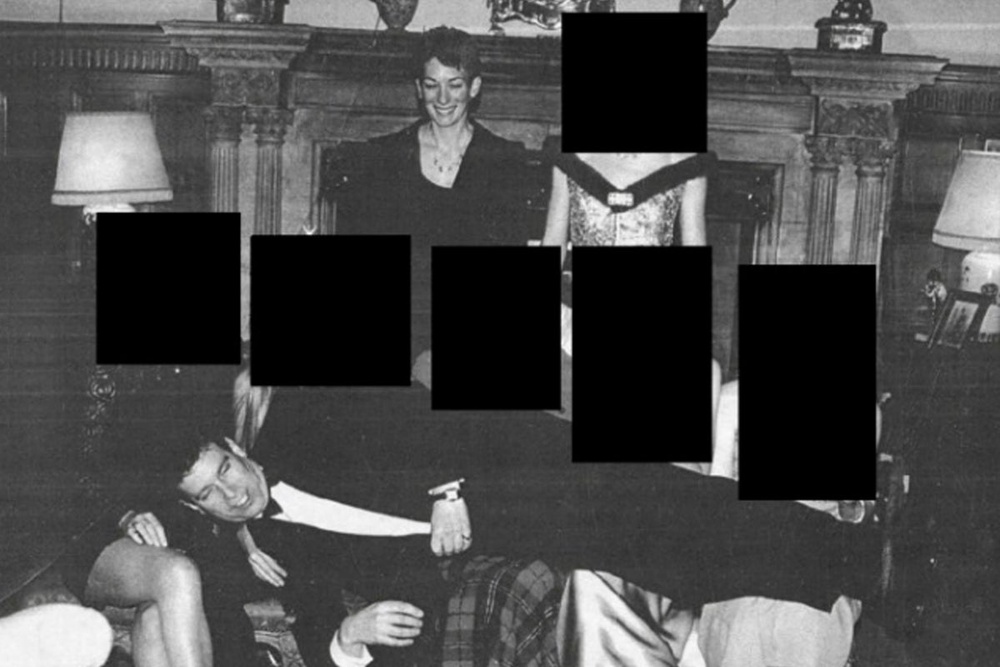 Andrew MountbattenWindsor pictured lying across five people in new