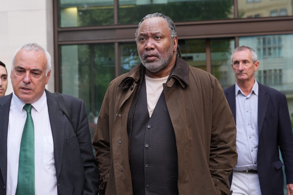Comedian Reginald D Hunter at Westminster Magistrates’ Court in July 2025 (Lucy North/PA) (PA Wire)