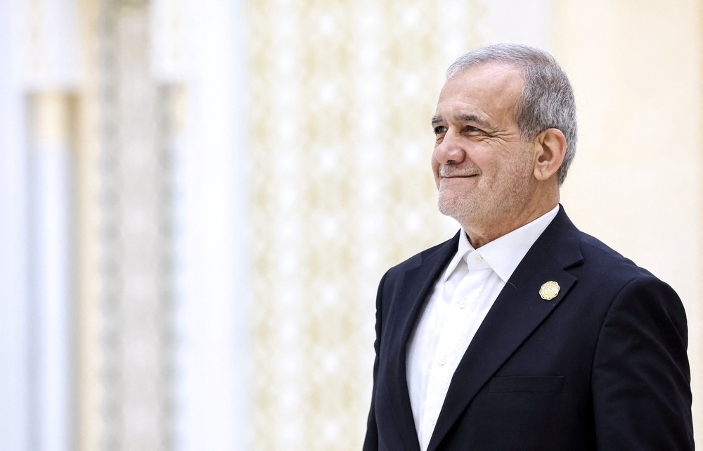 Masoud Pezeshkian, president of Iran (via REUTERS)