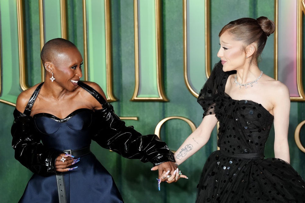 Erivo and Grande were close both on screen in ‘Wicked’ and off (PA Wire)