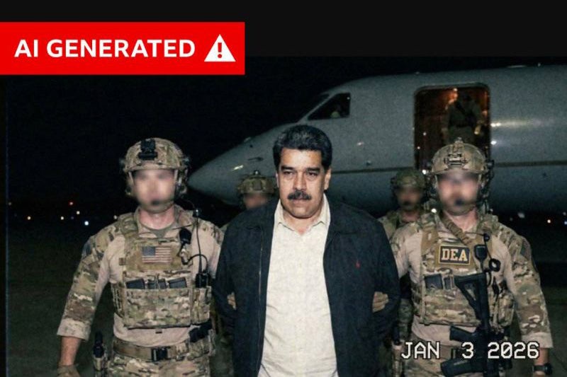 An AI-generated picture of Nicolas Maduro went viral on X in January (Social media)
