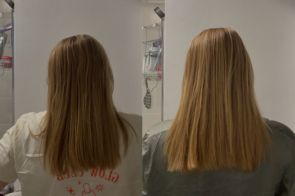 On reflection, my fine hair could have done with less product (Lucy Smith/The Independent)