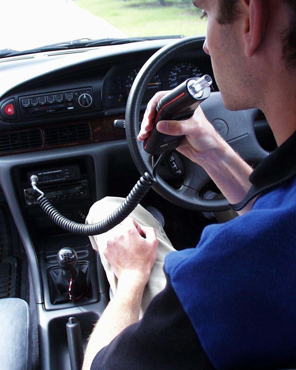 Alcolocks are devices which prevent a vehicle from being started or driven unless the motorist passes a breath test (Department for Transport/PA)