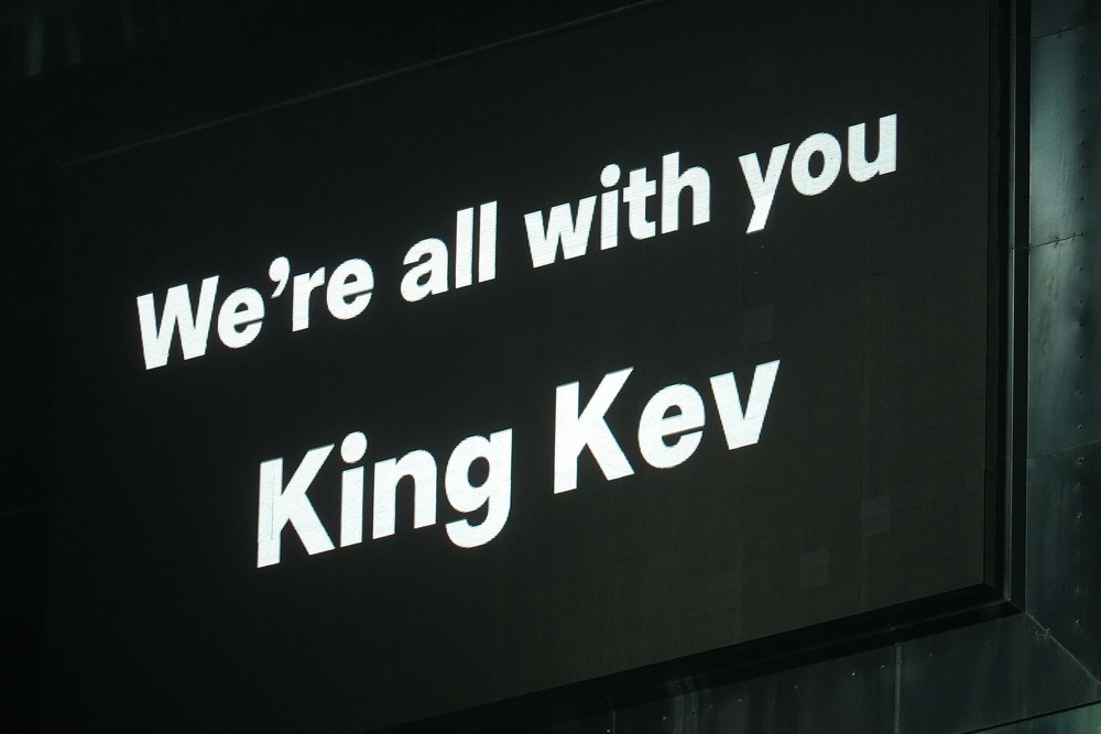 A message in support to former Newcastle player and manager Kevin Keegan was shown at St James’ Park in January (PA Wire)