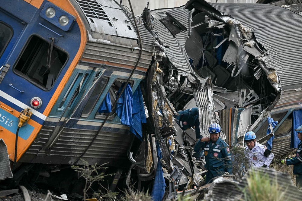 Thai train driver crash scene Investigation into Operational Conduct