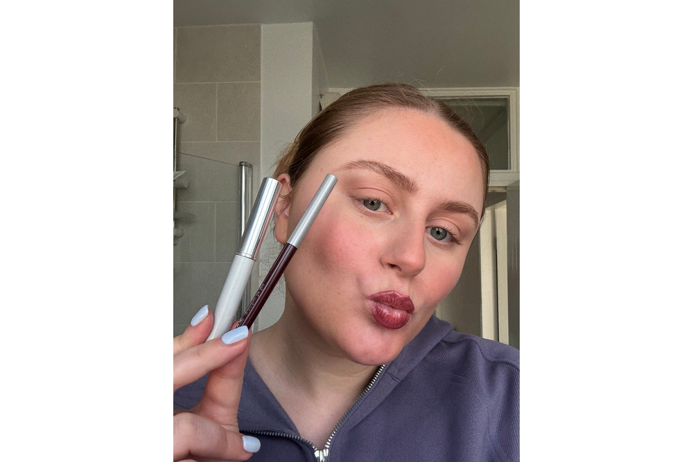 The quickliner gave the original black honey almost lipstick a more opaque finish (Lucy Smith/The Independent)