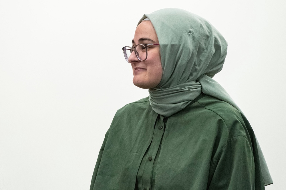 Ozturk condemned ‘state-imposed violence and hostility’ under the Trump administration after she was held in ICE detention for six weeks and engaged in a protracted legal battle to lift threat of her removal from the country while pursuing her doctorate (AFP/Getty)