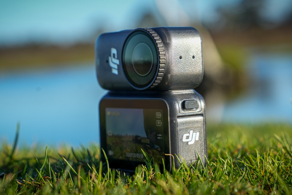 The screen can be attached either way, so it can be seen from in front of or behind the camera (Alastair Jennings/The Independent)