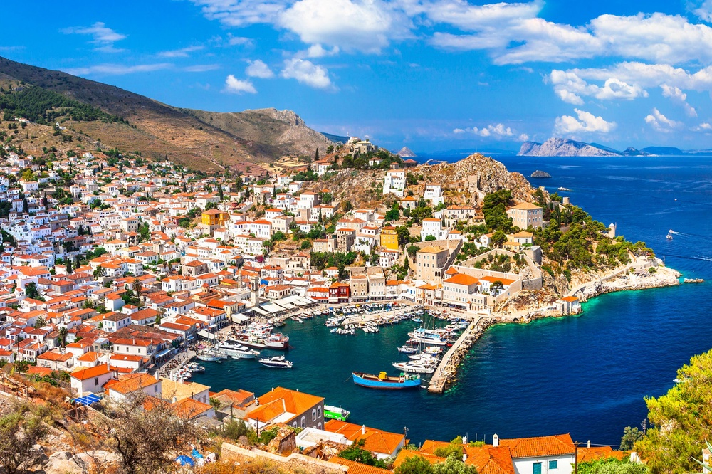 Hydra town is postcard-perfect from every angle, with a maze of alleys wrapping around the harbor (Getty/iStock)