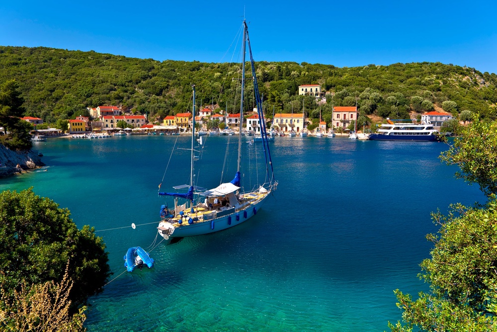 In the impossibly cute village of Frikes on Ithaca you’ll find lovely tavernas and secluded swimming spots (Getty/iStock)