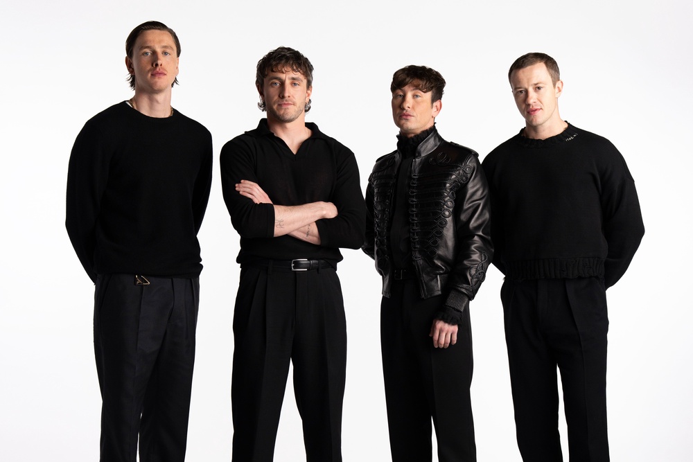 Harrison Dickinson, Paul Mescal, Barry Keoghan and Joseph Quinn for The Beatles biopics (Sony)