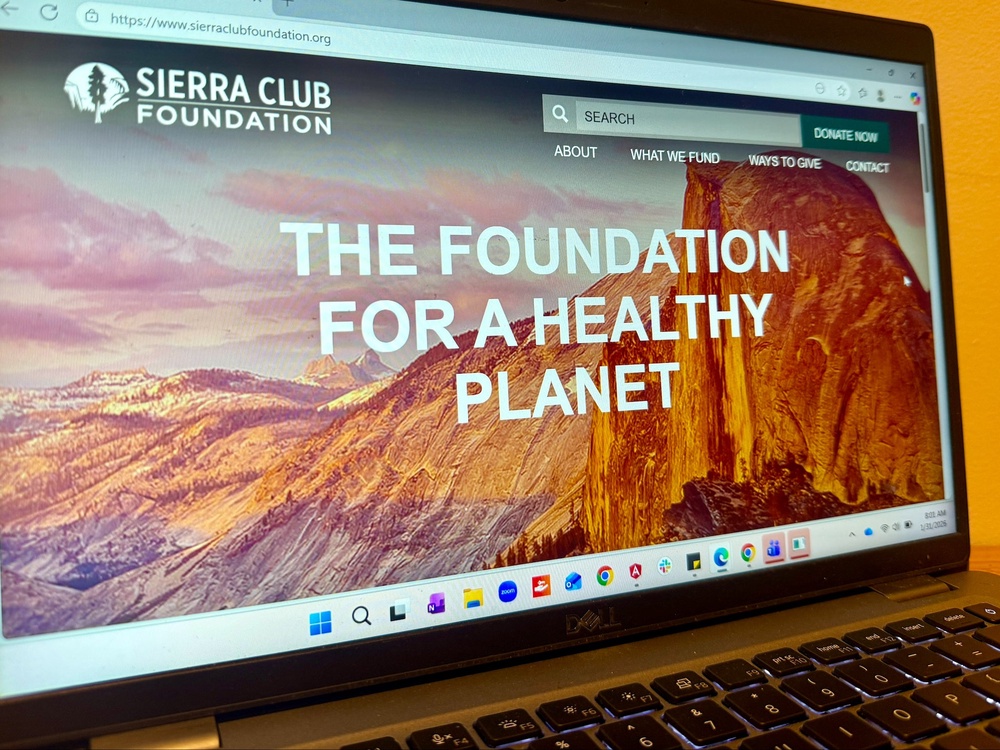 The Sierra Club Foundation's website sits open on a laptop in New York (Local Library)