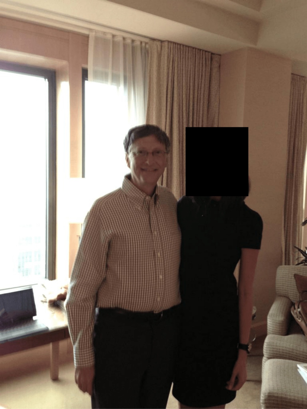The Microsoft co-founder also appeared in this image in the files (DOJ)