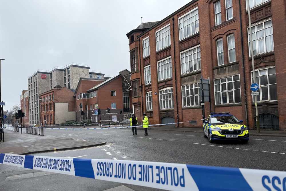 The incident occurred near De Montfort University in Leicester (Sophie Robinson/PA) (PA Wire)