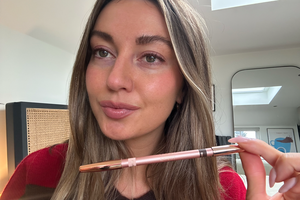 This two-in-one provides eyeliner and a highlighter (Daisy Lester/The Independent)