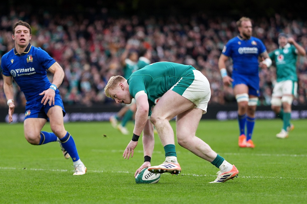 Jamie Osborne is on the wing for Ireland (Niall Carson/PA Wire)