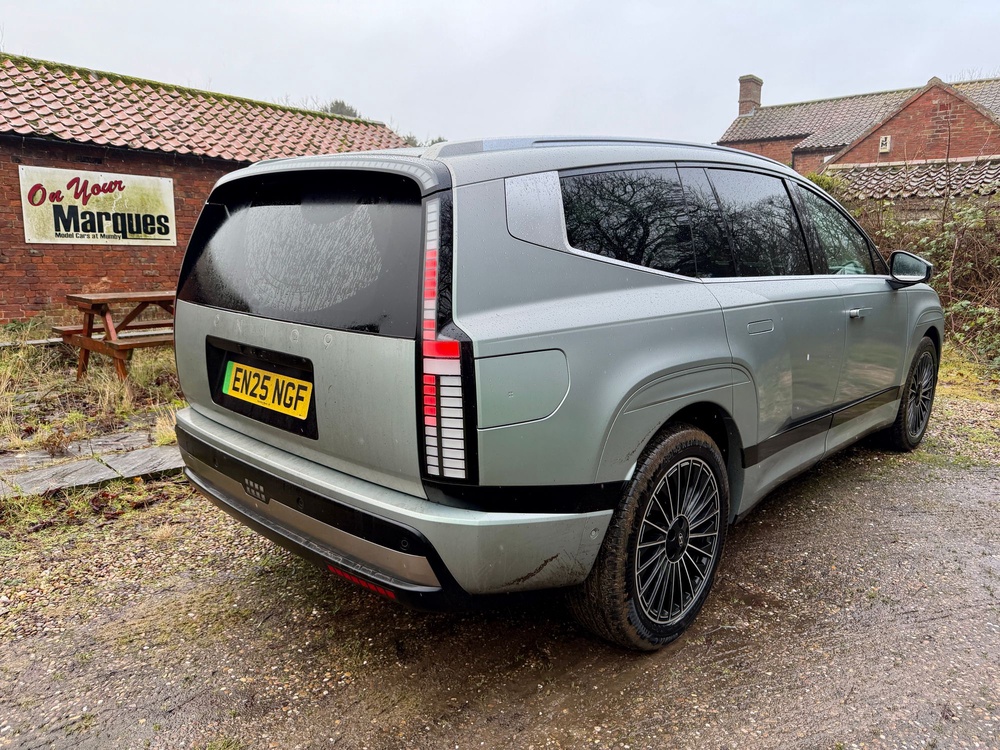 Dirty on the outside, warm and comfy on the inside, the Hyundai Ioniq 9 is the perfect long-distance winter driving companion (Steve Fowler)