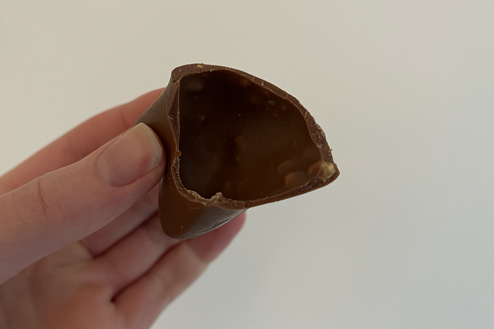 There are lots of biscuit pieces in the shell (Alice Reynolds/The Independent)