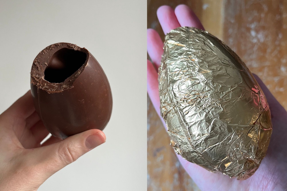 The egg fits into my hand (Alice Reynolds/The Independent)