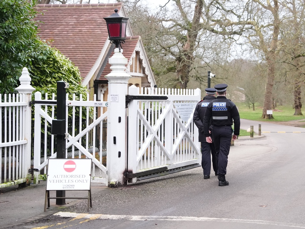 Police carried out searches at Royal Lodge, the former home of Andrew Mountbatten-Windsor (Jonathan Brady/PA) (PA Wire)