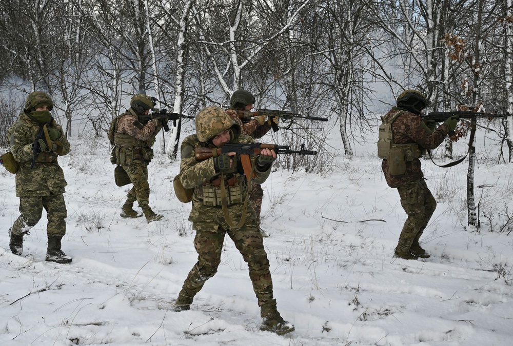 Ukrainian forces  in the Donetsk region, on February 16 (AFP/Getty)