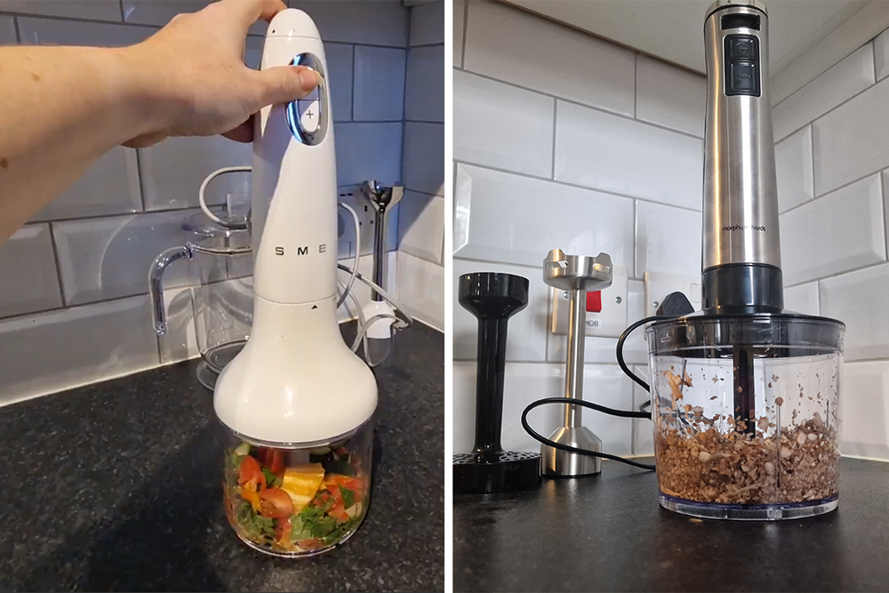 I chopped, blended and whisked ingredients with these blenders (Sarah Finley/The Independent)