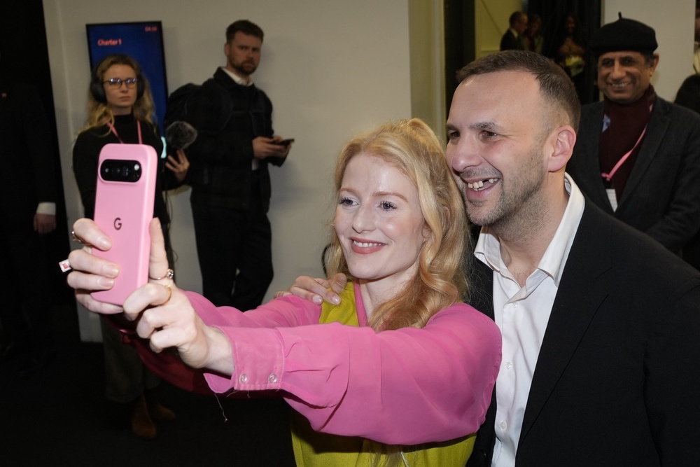 Burnham was blocked from standing in the Gorton and Denton by-election, which was eventually won by Green Party candidate Hannah Spencer – pictured here with leader Zack Polanski (PA Wire)