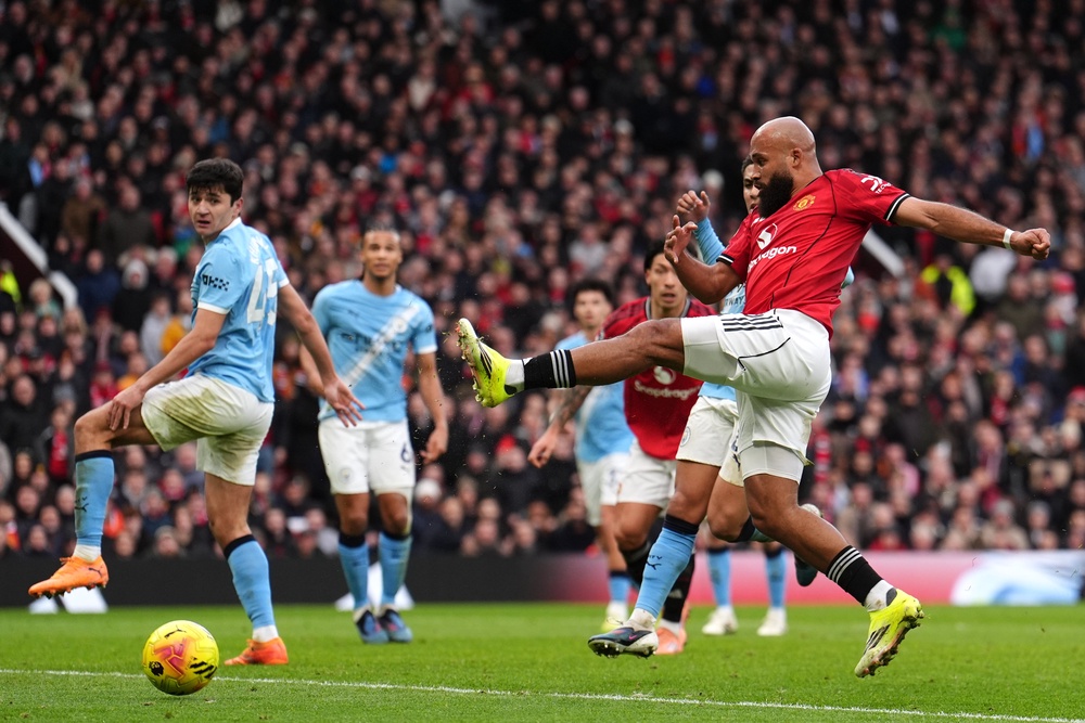 Michael Carrick’s reign began with a derby victory over Manchester City (Martin Rickett/PA) (PA Wire)