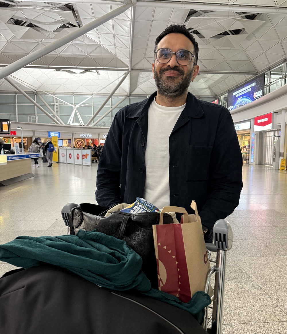 Fazal Chowdhury at London Stansted Airport following his return to the UK on the Government’s first charter flight (Paul Marriott/PA) (PA Wire)