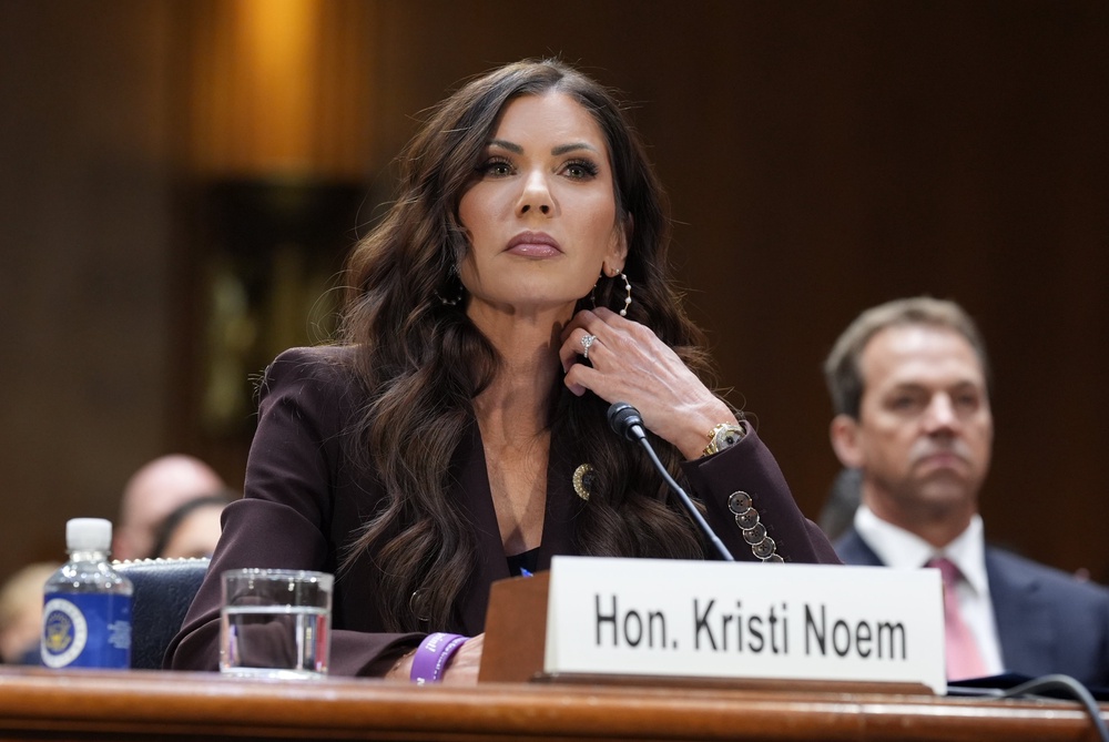Noem was questioned about her and Lewandowski’s role in government contracts during a congressional hearing earlier this month (Copyright 2026 The Associated Press. All rights reserved)