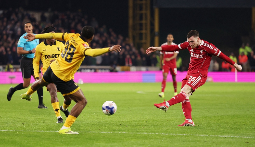 Andy Robertson has dropped down the pecking order at Liverpool this season (REUTERS/Chris Radburn)