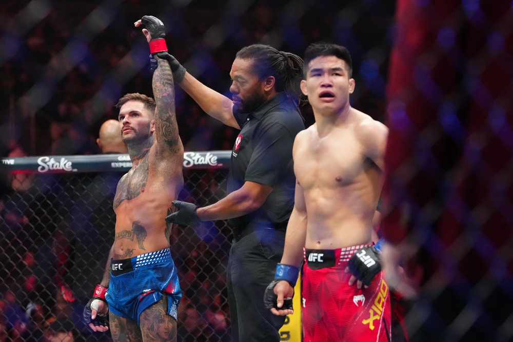 Cody Garbrandt vomits in octagon after suffering two low blows - but ...